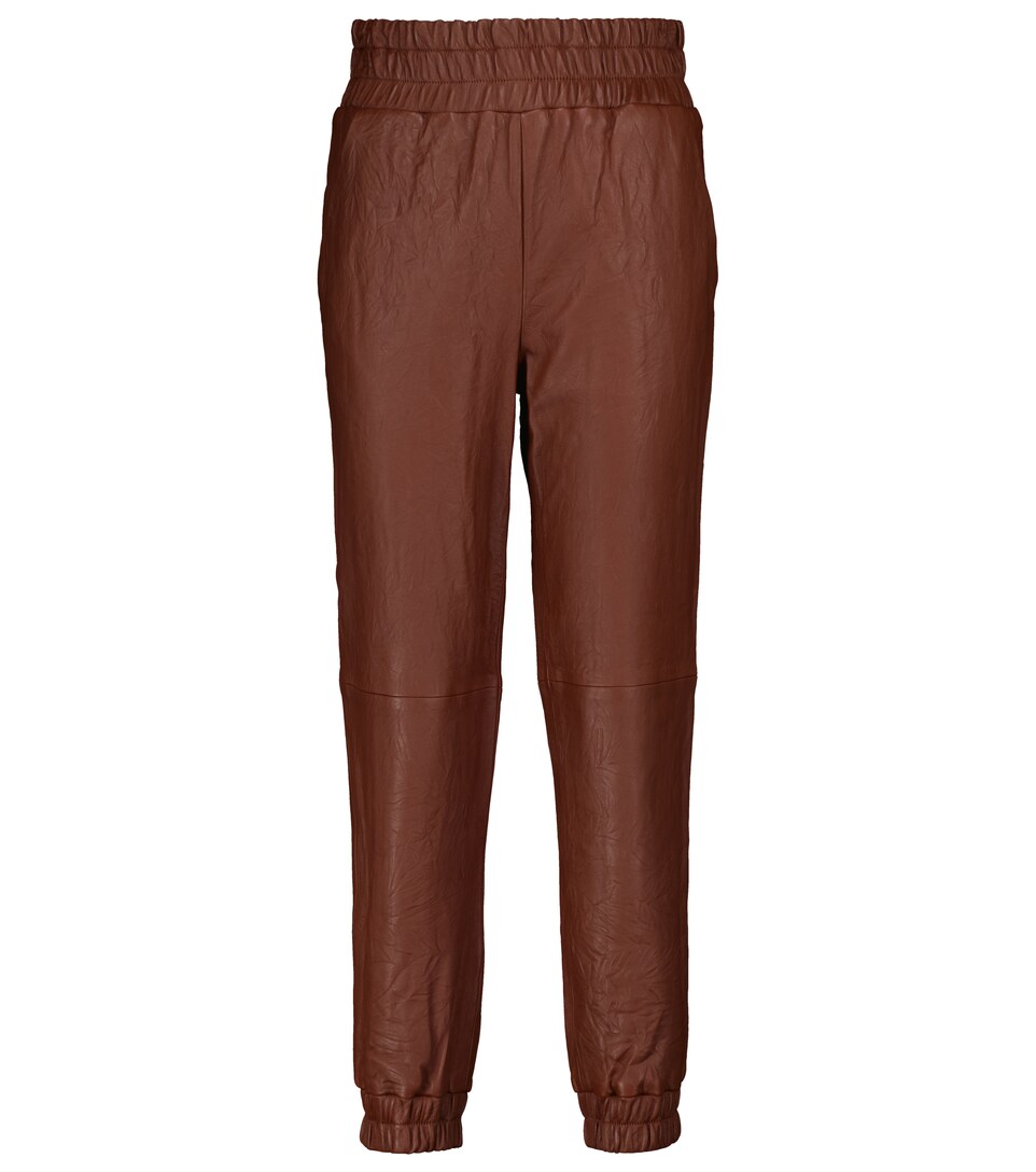 Veronica Beard - Wasia mid-rise leather 