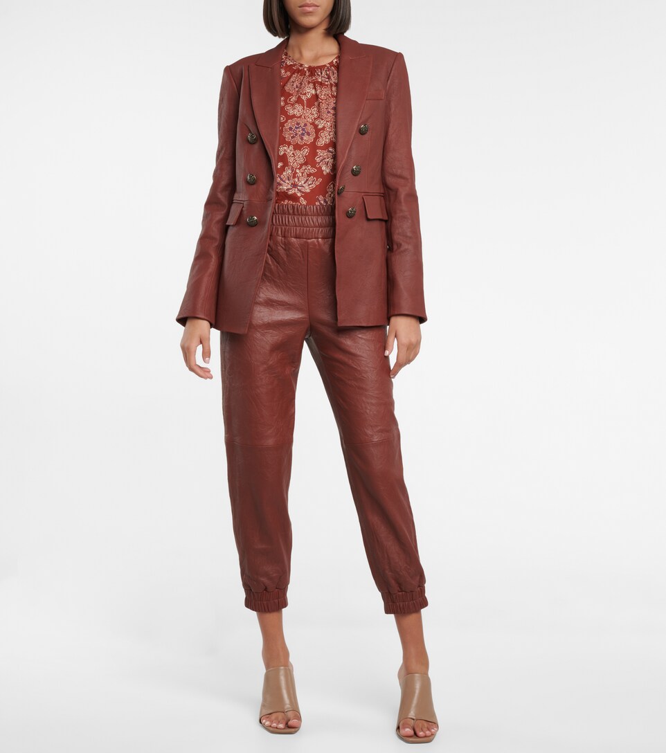 veronica beard leather pants