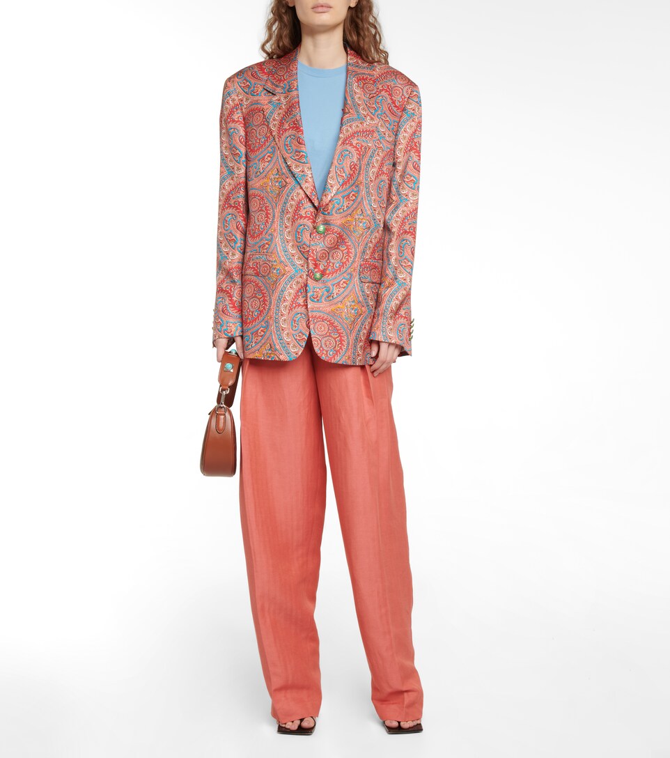 Etro - Blazer in seta con stampa | Mytheresa