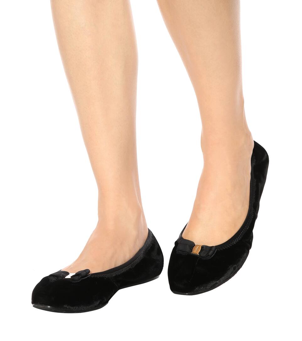 velvet ballerinas