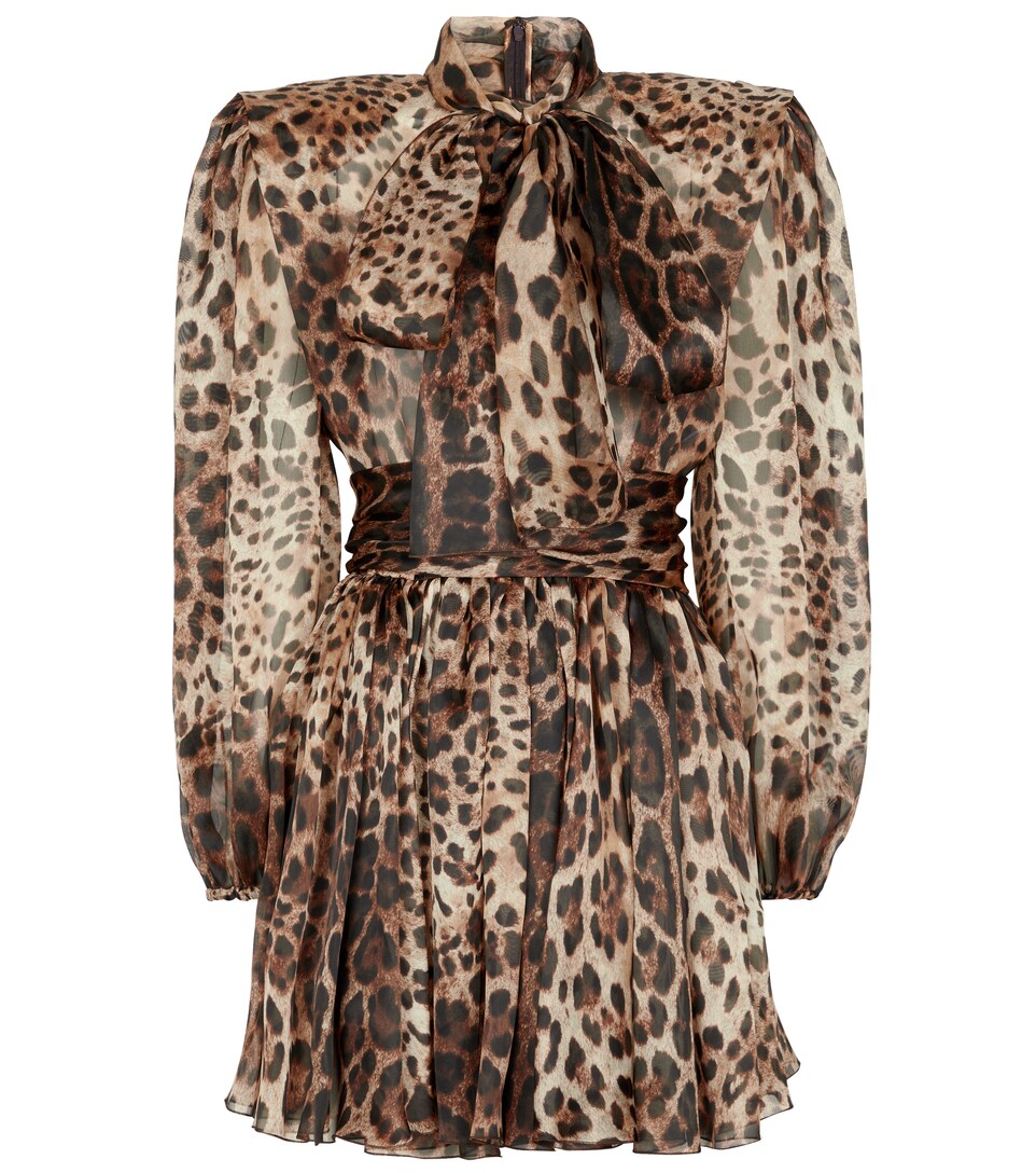 leopard dress silk
