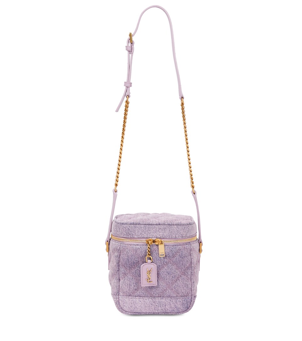 Vanity 80's quilted denim shoulder bag 