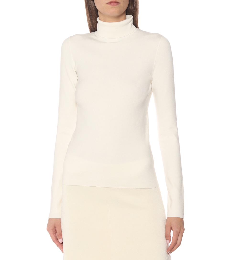 silk turtleneck sweater