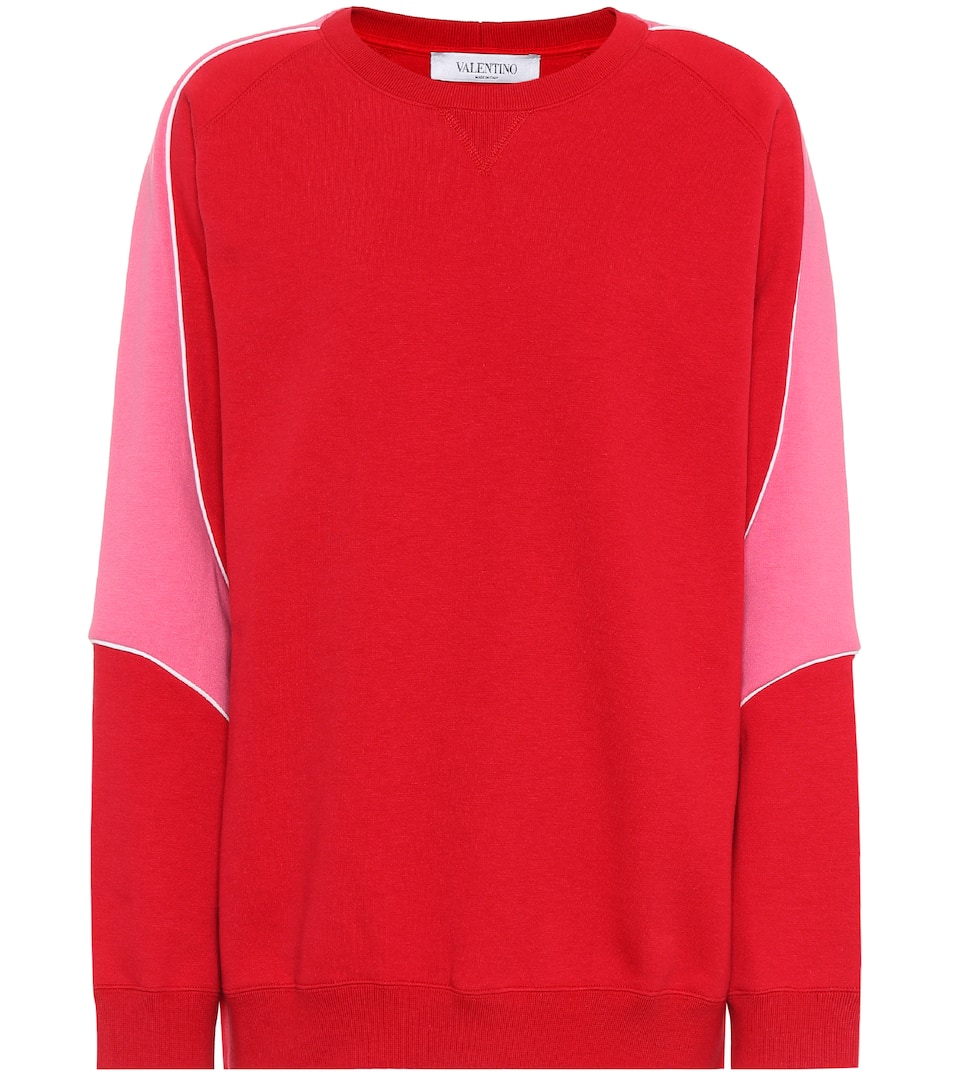 Click to view more detailed imagery on our partner's website Valentino Oversized Varsity Sweatshirt In Red