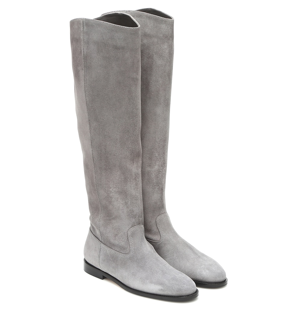 jimmy choo suede knee high boots