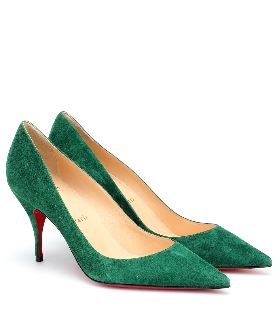 christian louboutin clare 80 leather red sole pumps