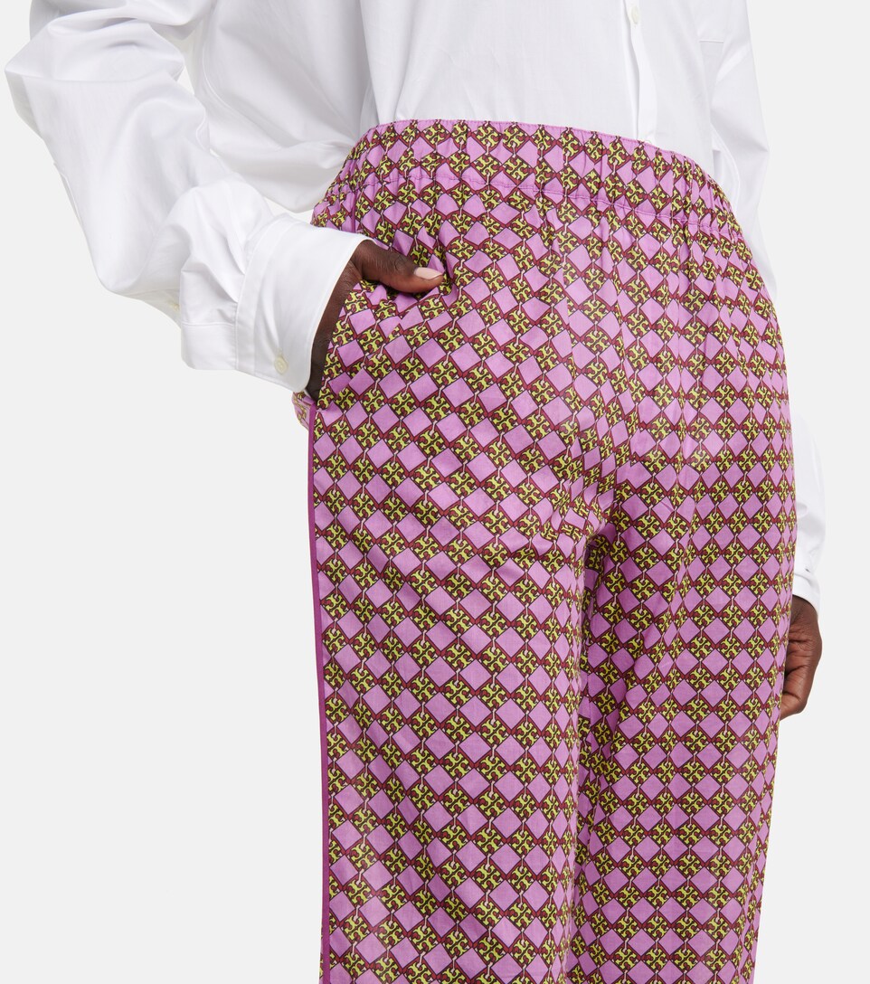Tory Burch - Printed cotton voile pants 