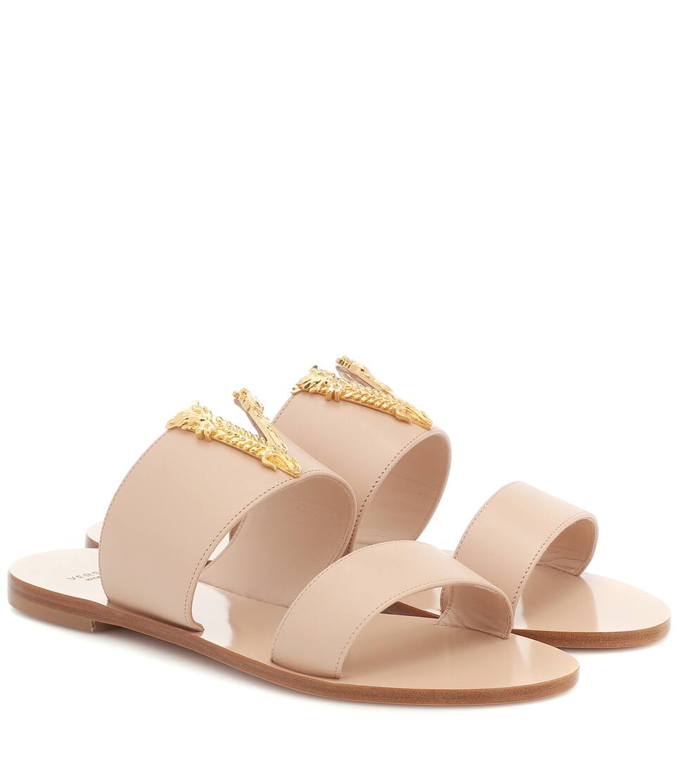 versace leather sandals