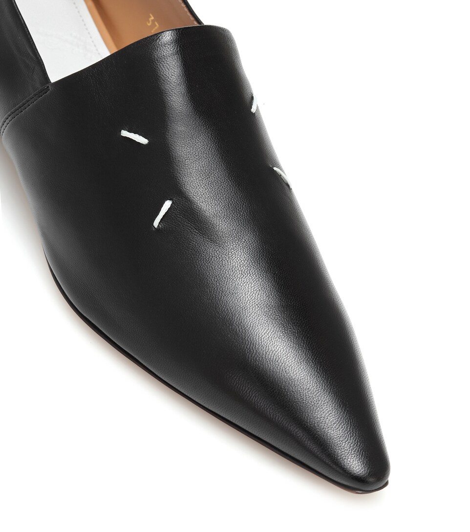 stitched leather loafer