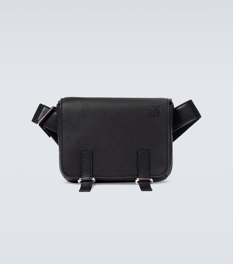 black leather belt bags