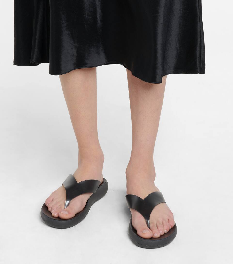 サンダル・ミュール ANCIENT GREEK SANDALS SLIPPER (CHARYSFOOTBED ALLBLACK) ANCIENT GREEK SANDALS Charys leather sandals | NET-A-PORTER