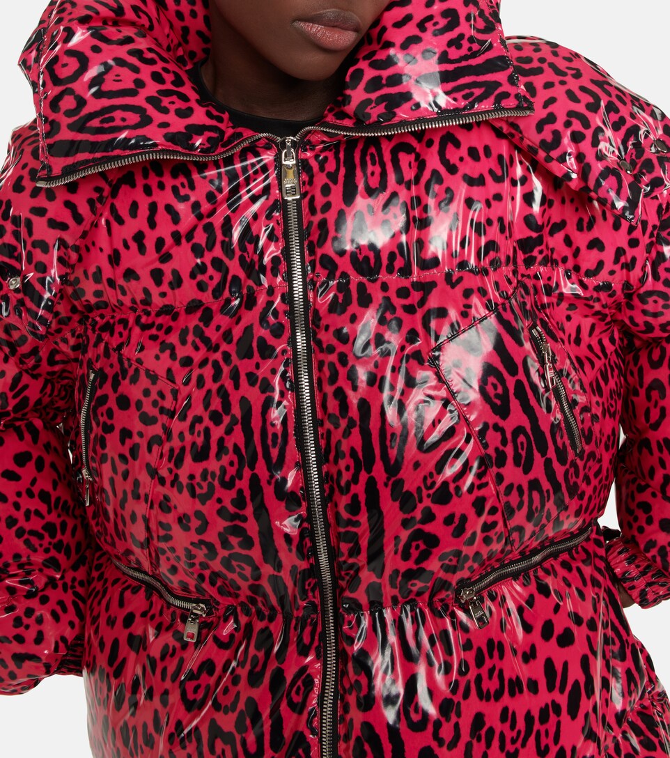 leopard down jacket