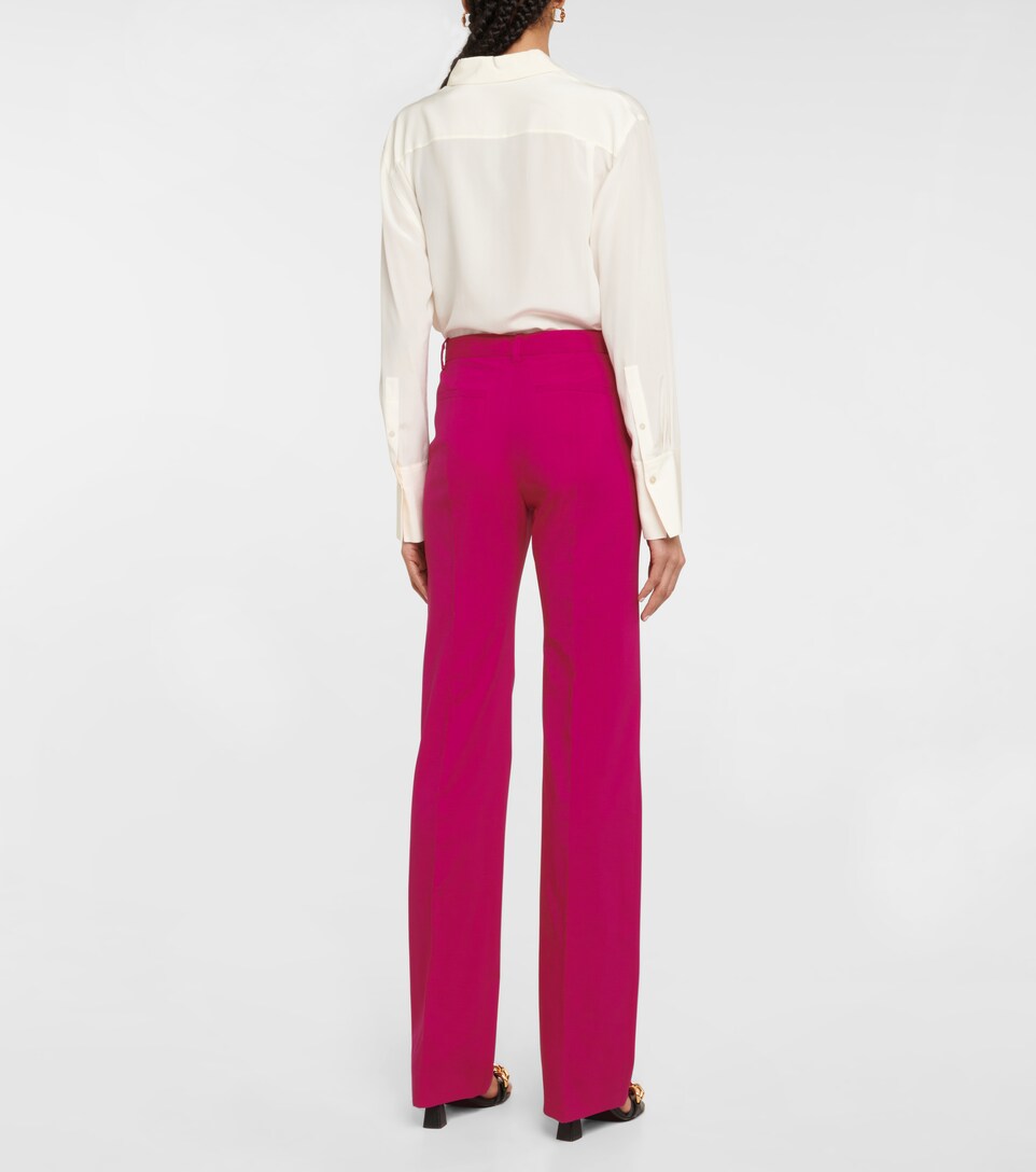 Versace - Wide-leg wool pants | Mytheresa