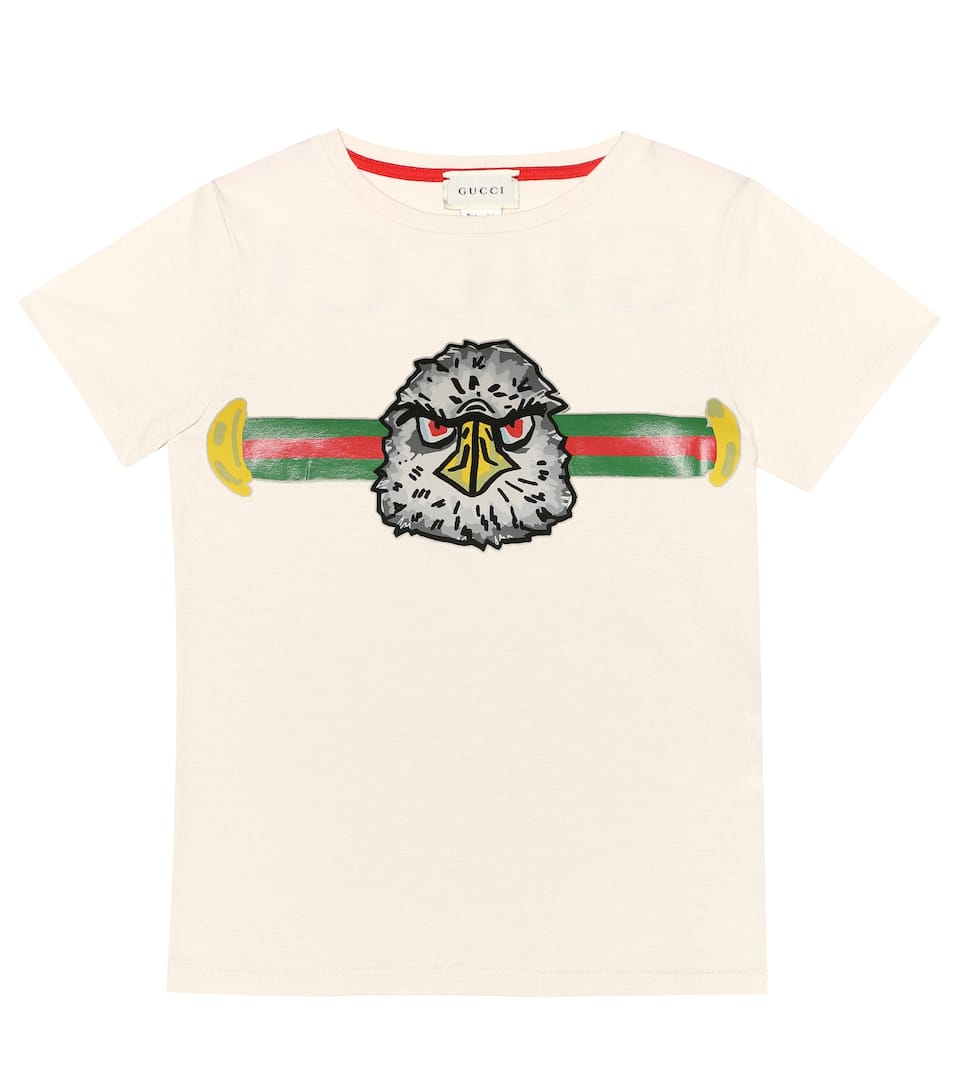 Click to view more detailed imagery on our partner's website Gucci Kids' Printed Cotton-jersey T-shirt In White