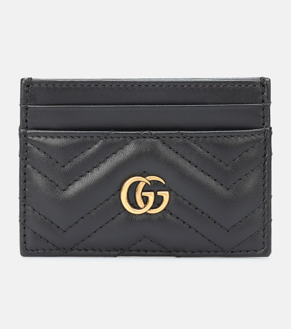 gucci black leather card holder