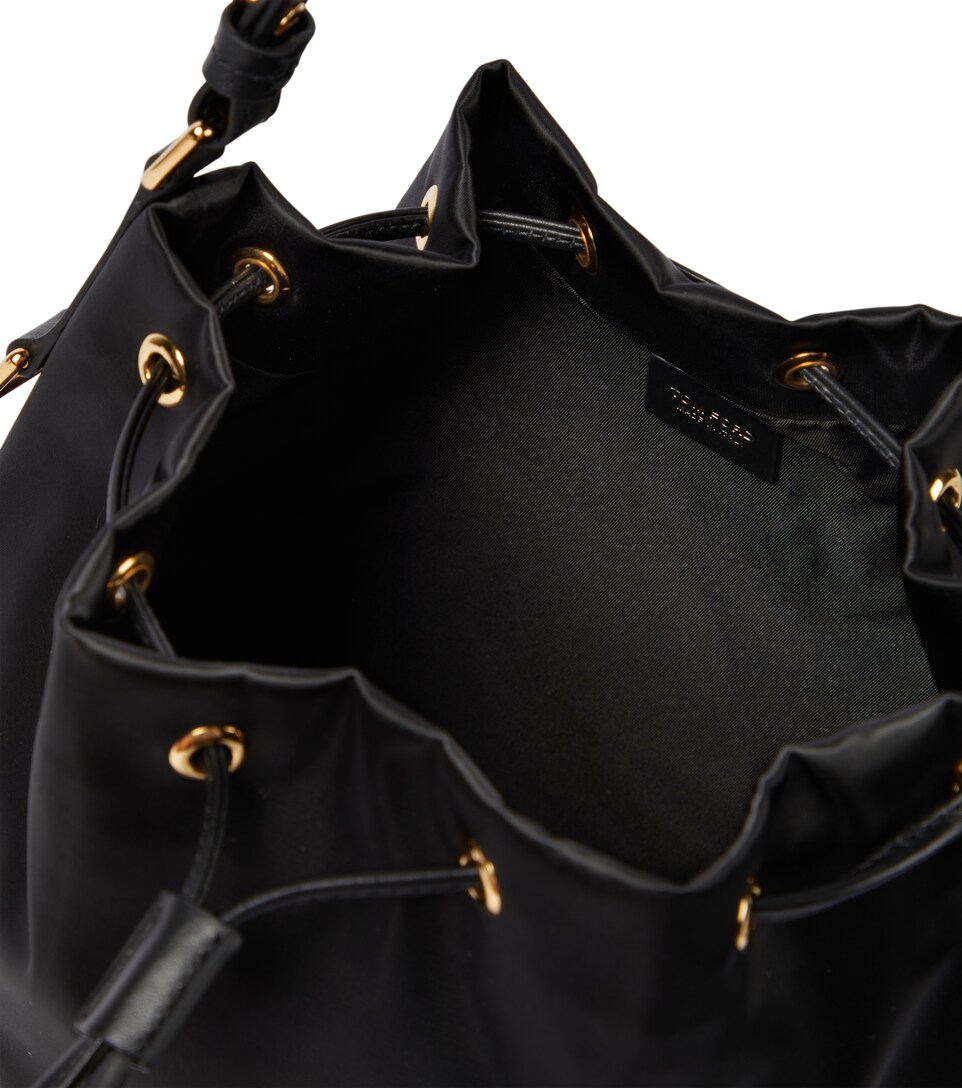 aminah branded webbing strap bucket bolsa