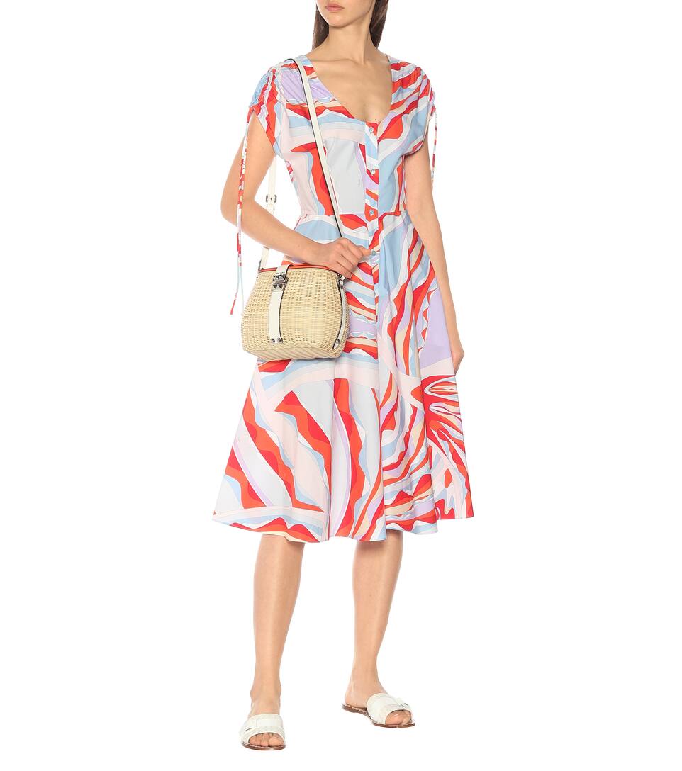 Coton Midi Pucci En Emilio Robe Imprimée mNwO8nv0Py