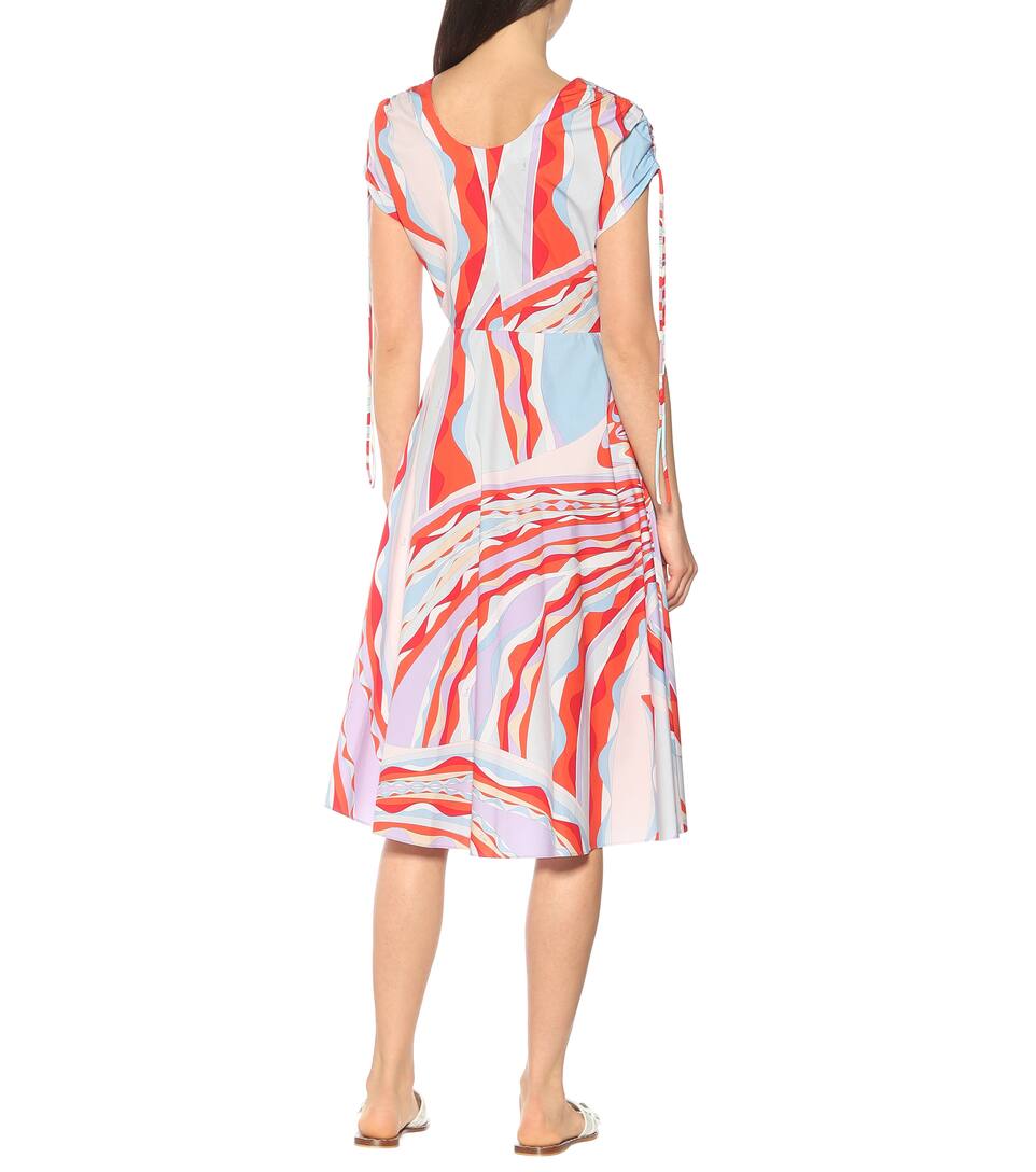 Coton Midi Pucci En Emilio Robe Imprimée mNwO8nv0Py