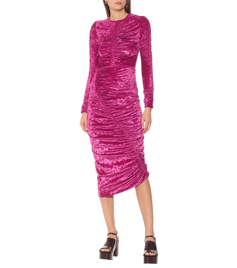 Dries Van Noten - Velvet midi skirt 