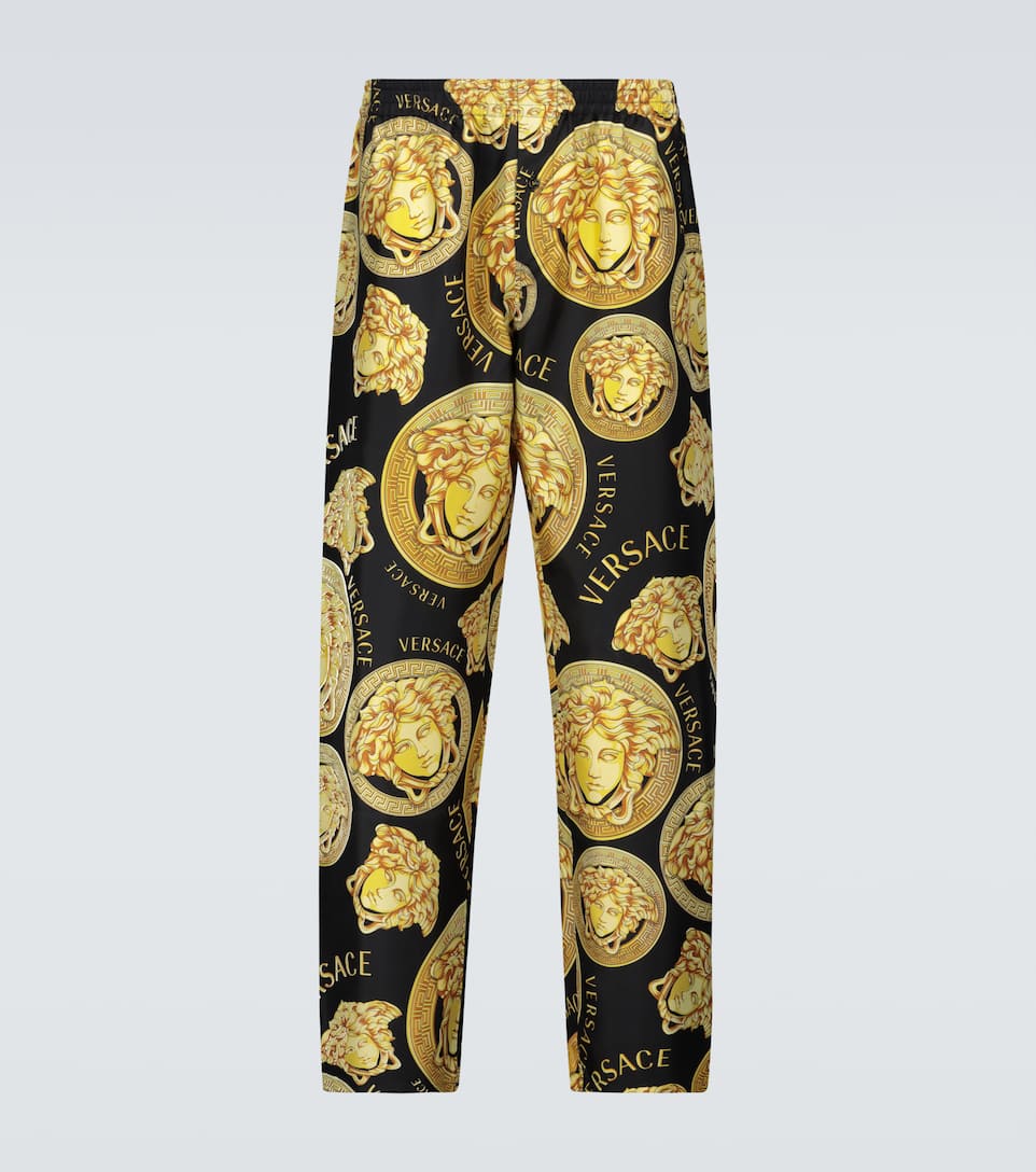 Versace silk pants clearance