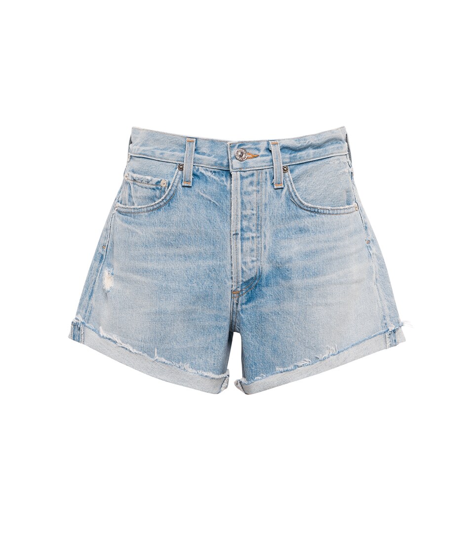 Frieda high-rise denim shorts 