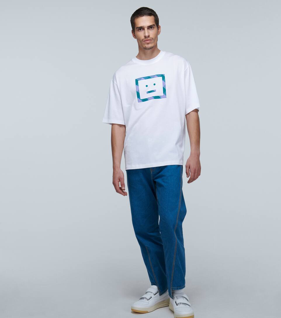 ACNE STUDIOS Erian Check Face T-shirt,P00442508