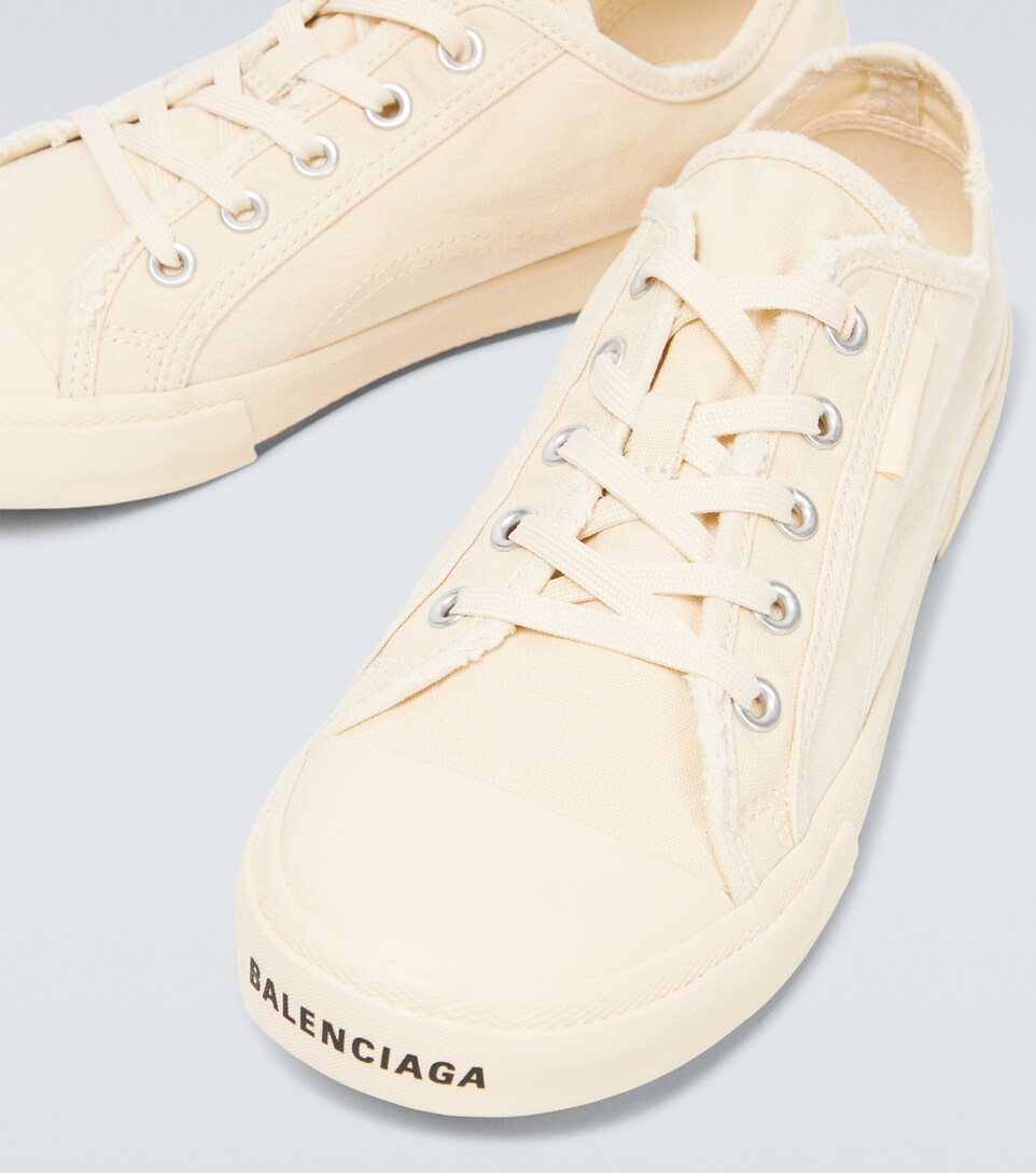 Balenciaga Men, Paris Canvas Low-top Sneakers, Beige, US 9, Sneakers, Materialmix