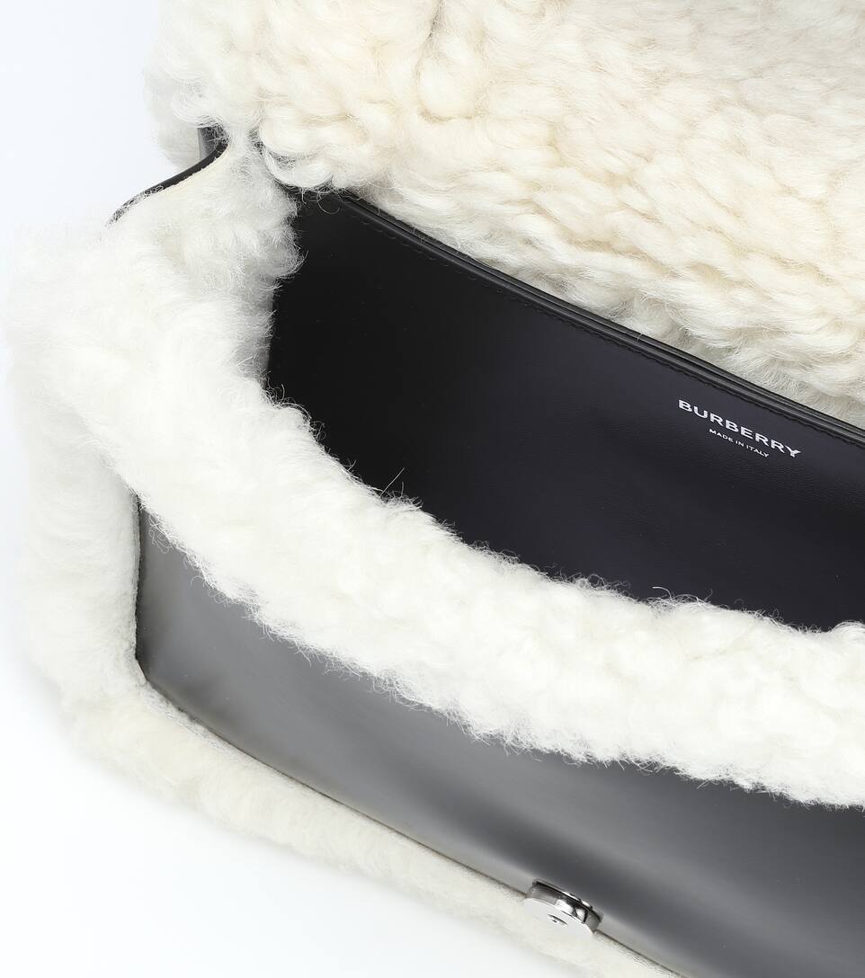 Lola Small Horseferry shearlingtrimmed shoulder bag