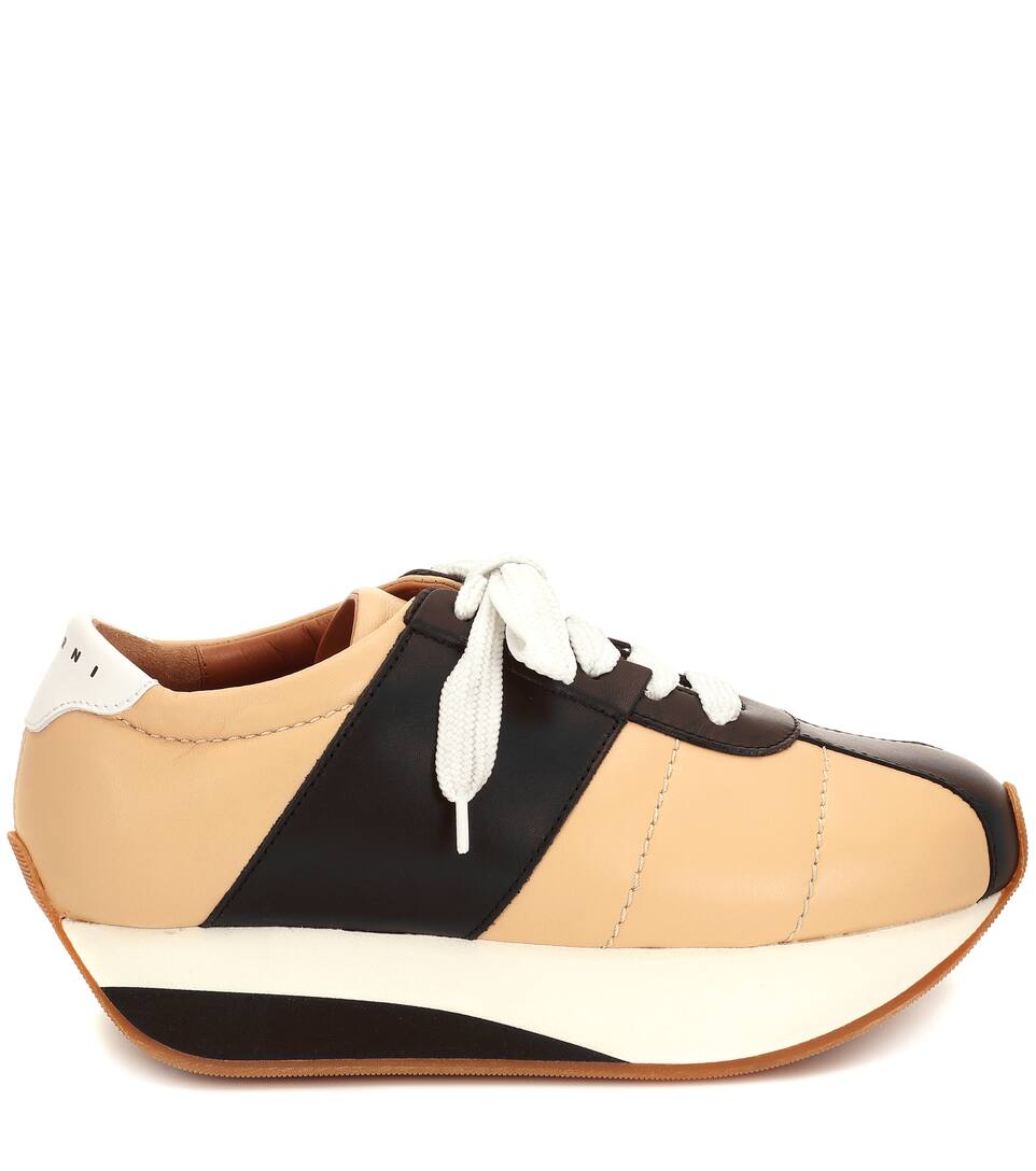 Baskets Cuir Foot En À Big Marni Plateforme 5AL4RSc3jq