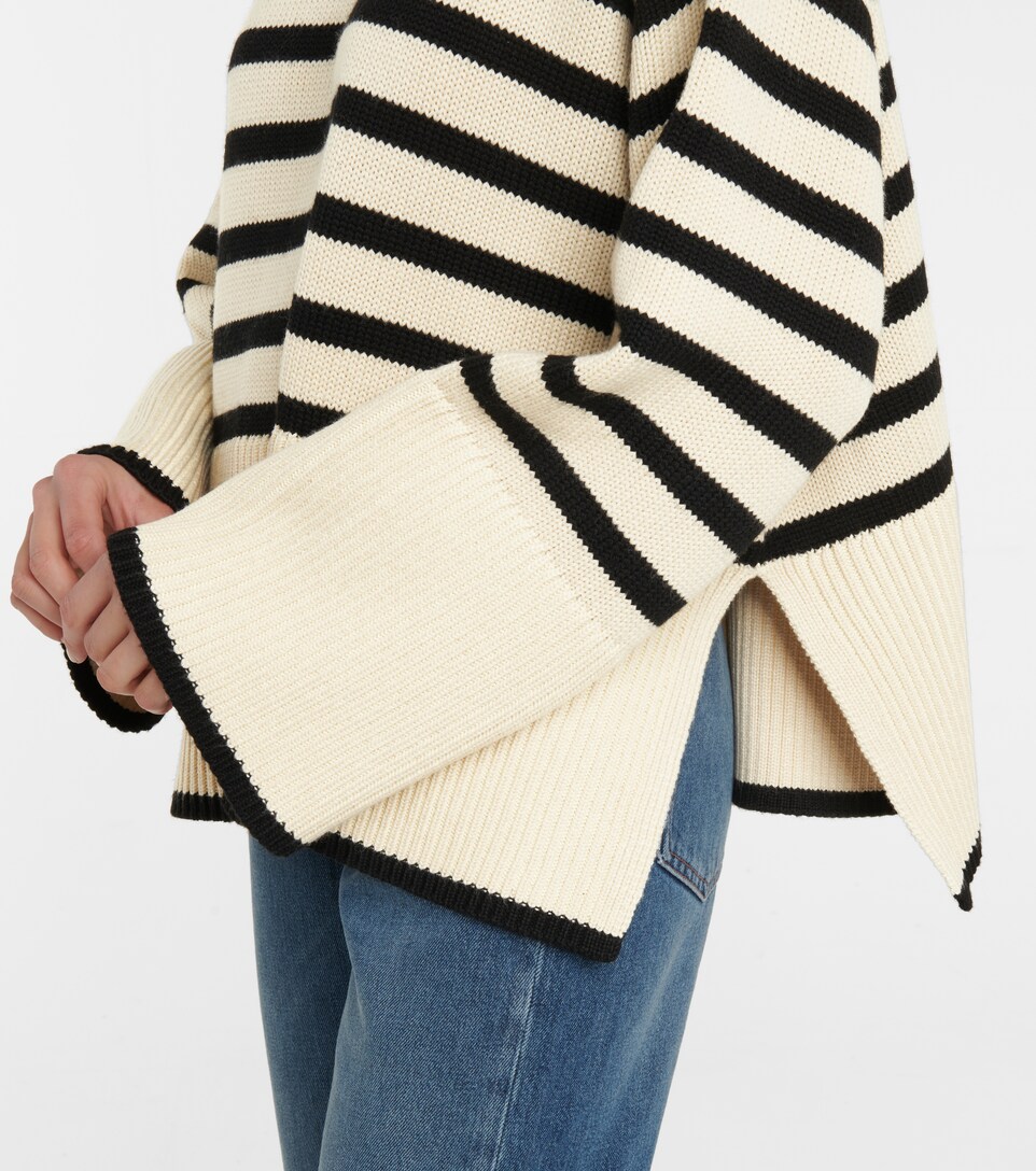 Striped wool and cotton sweater | Mytheresa