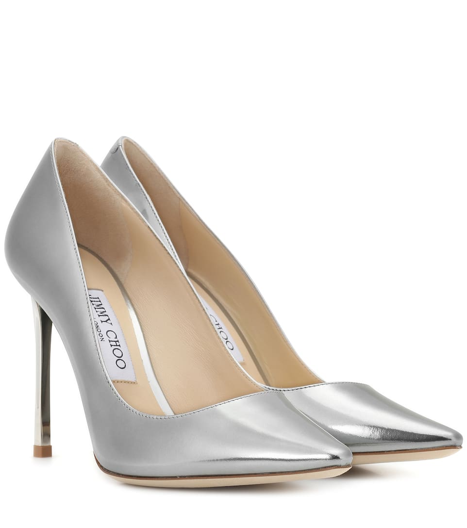 Romy 100 metallic leather pumps