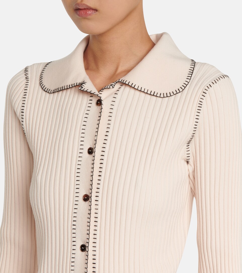 Khaite - Teagan wool-blend cardigan 