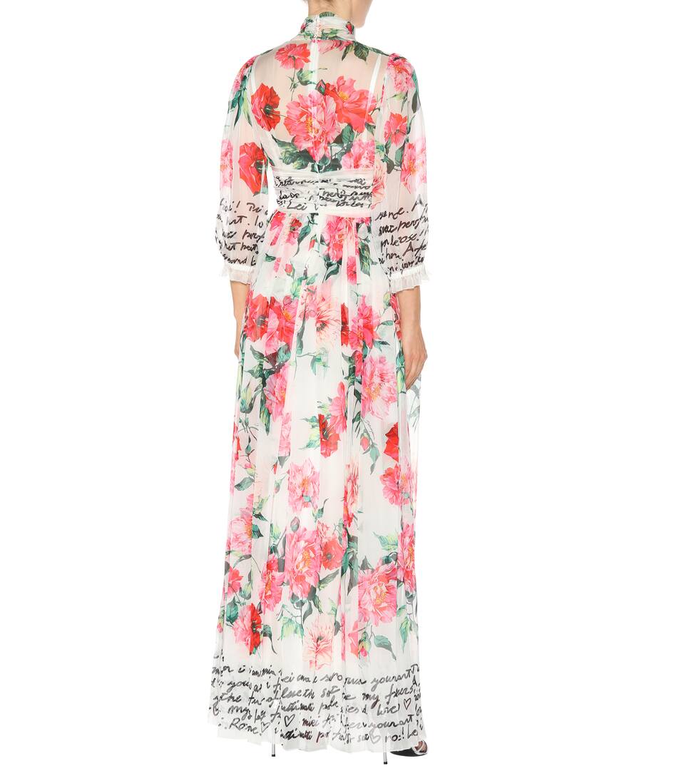 FloralPrinted Silk Gown Dolce & Gabbana mytheresa