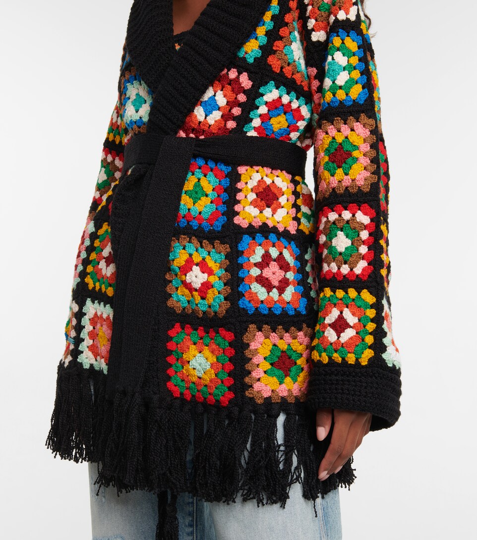 Positive Vibes crochet cotton cardigan 