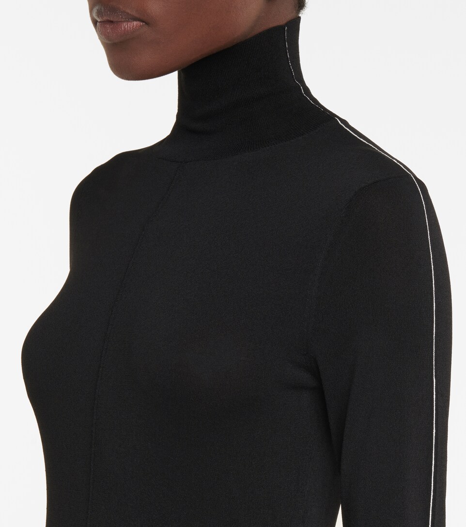 semi sheer turtleneck