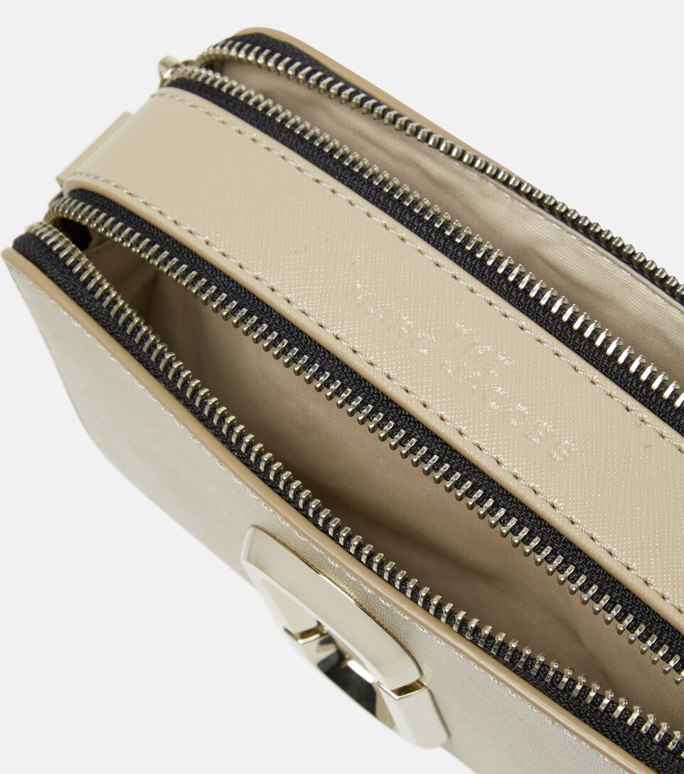 small leather camera bag