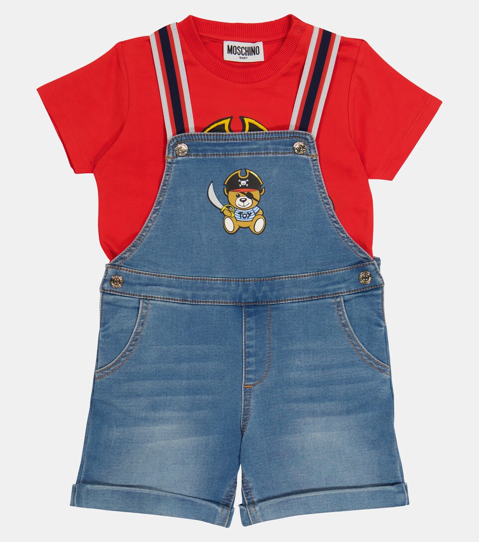 Moschino Kids - Baby denim overalls 