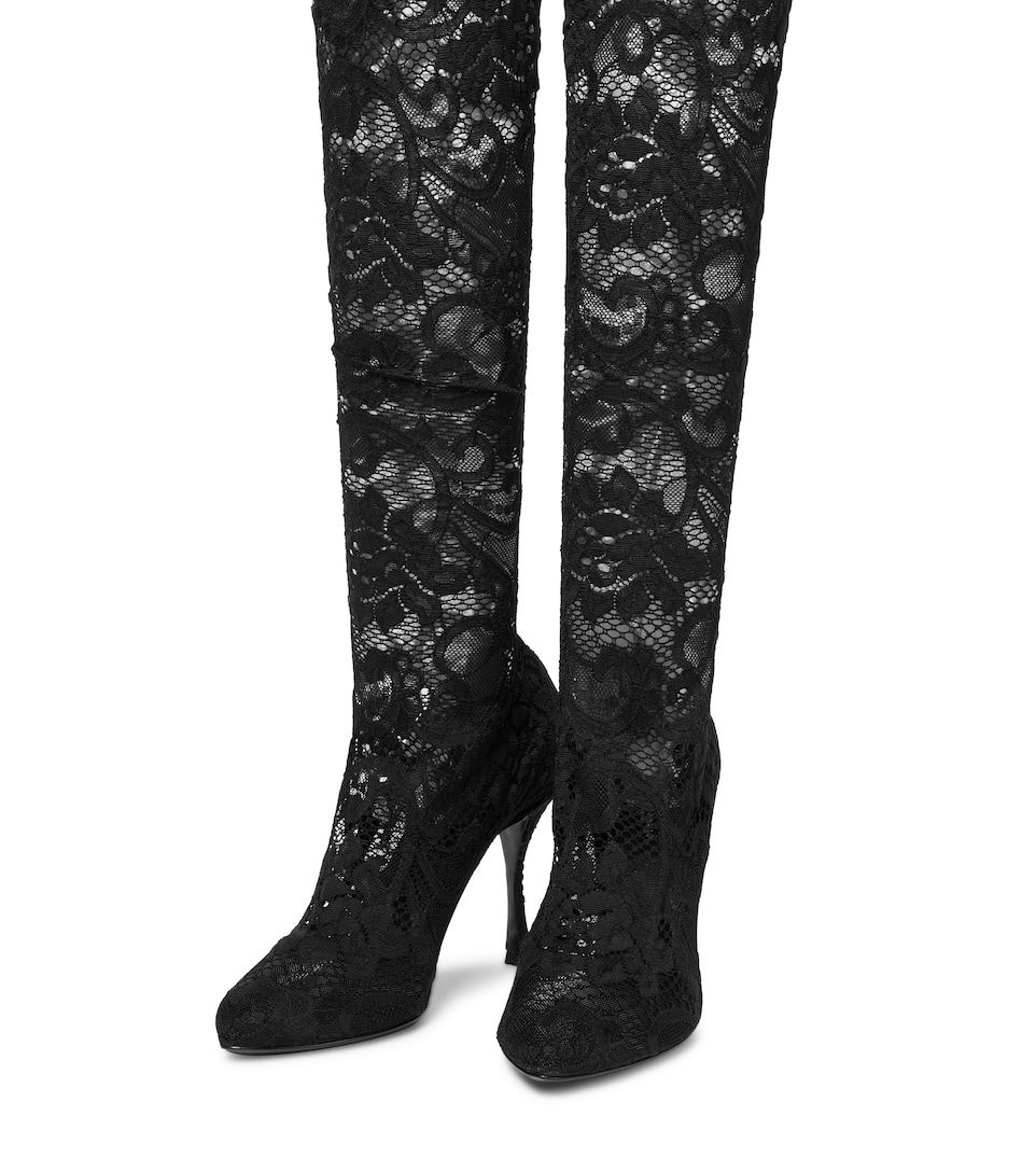 lace material boots