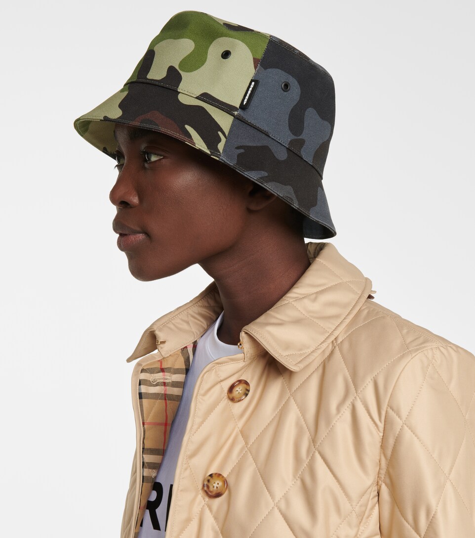 Burberry - Camouflage cotton bucket hat 