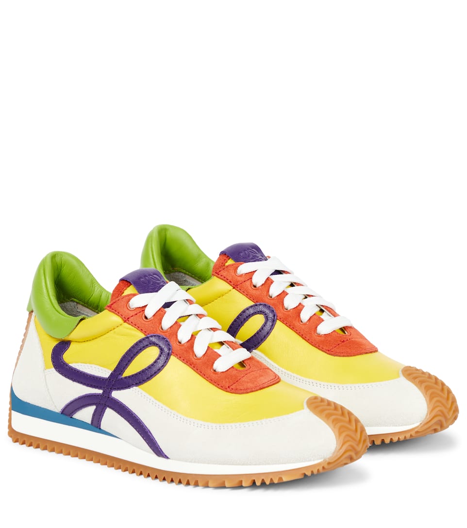 Loewe - Flow Runner leather and suede sneakers | Mytheresa Loewe - Flow Runner leather and suede sneakers | Mytheresa