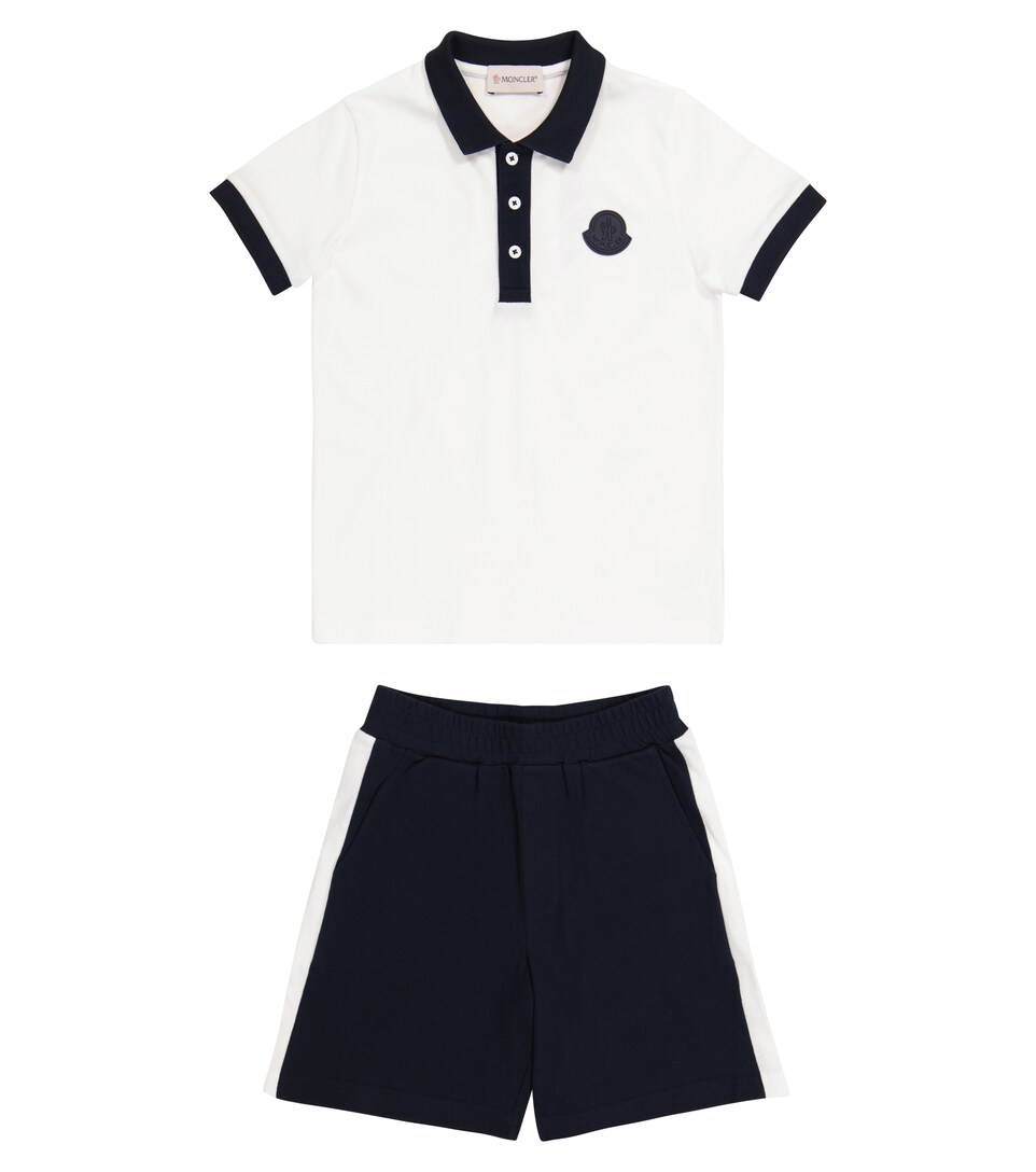 Moncler Enfant - Cotton polo shirt and 