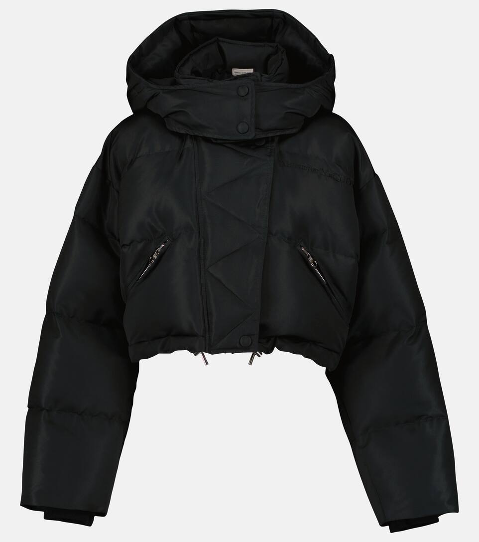 cropped coat with hood