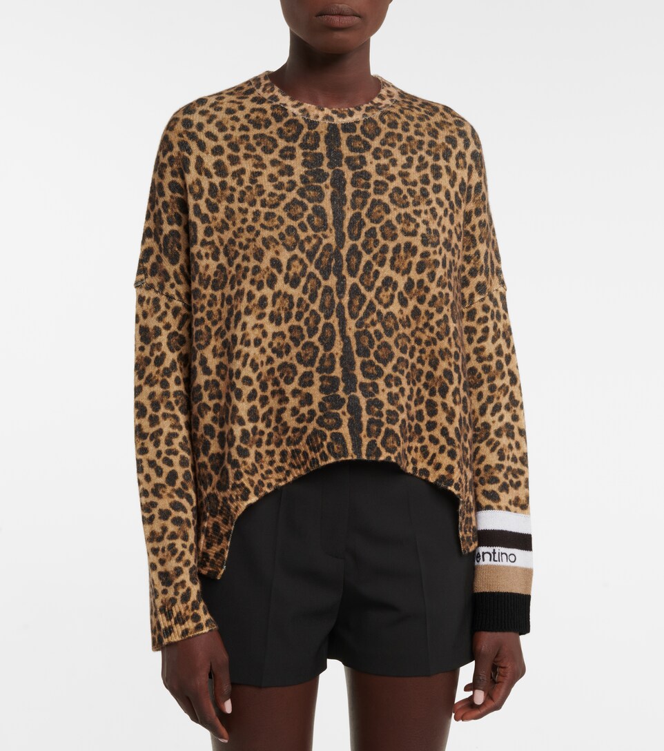 leopard print fleece jumper