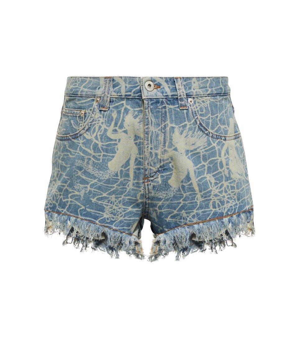 Paula's Ibiza high-rise printed denim 