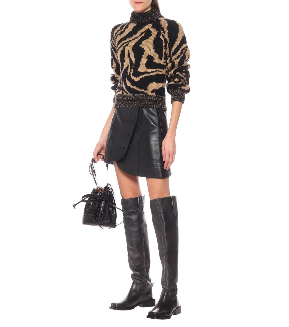 ganni over the knee boots