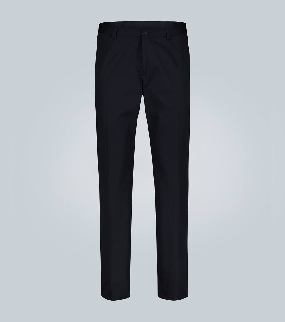 Dolce & Gabbana Classic-fit Cotton Pants In Blue