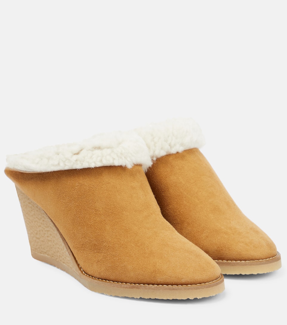 Isabel marant shearling clogs clearance
