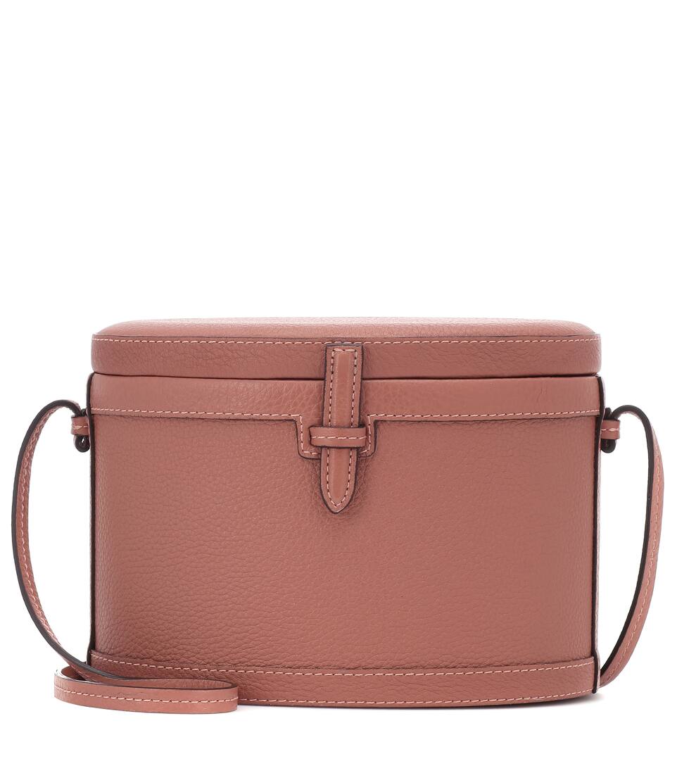 The Round Trunk Leather Shoulder Bag