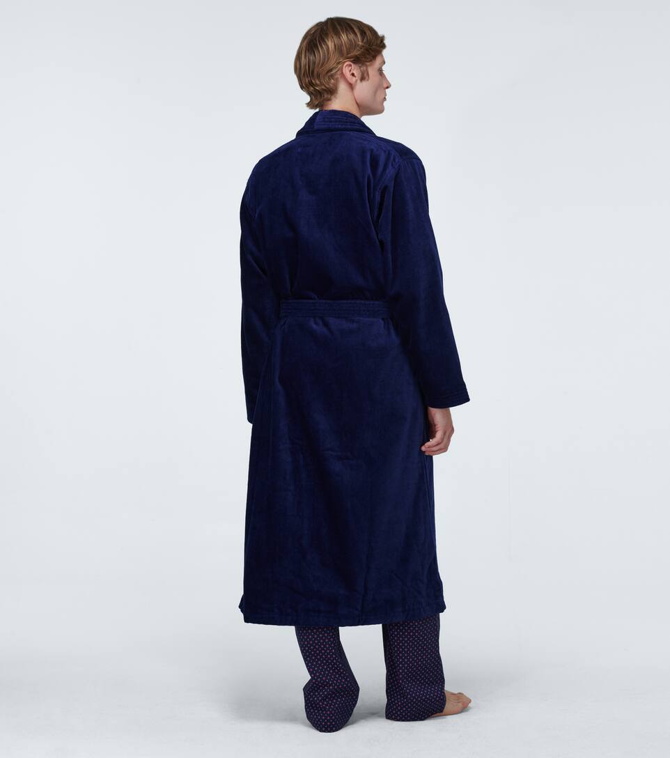 emporio armani hooded towelling gown
