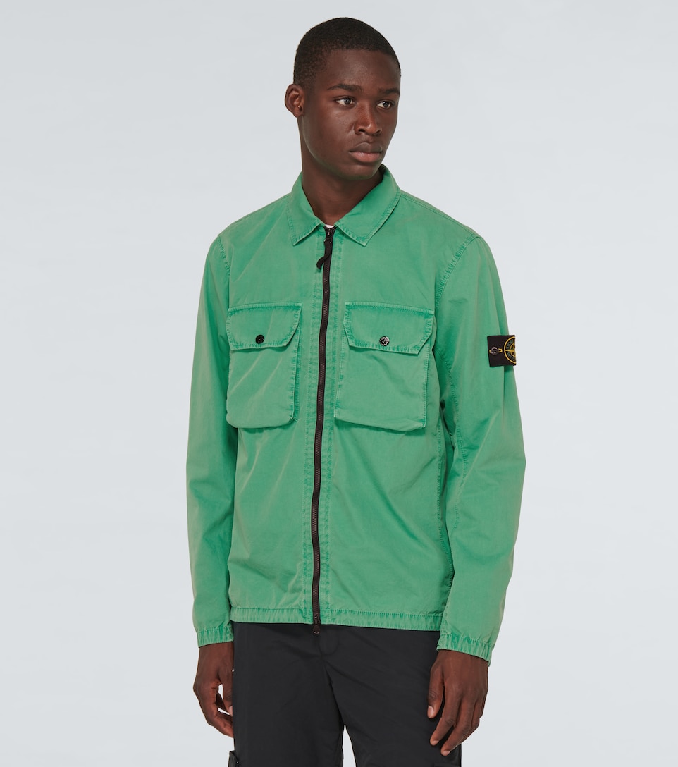 Stone Island - Cotton zipped overshirt 